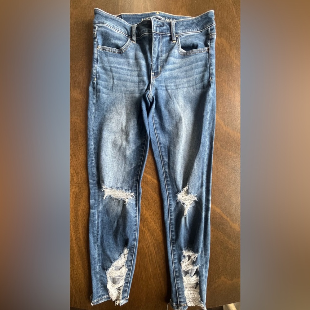 American Eagle High Rise Straight Leg Jeans